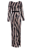 Black Swan sequined cut-out maxi dress