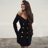 Cold-shoulder trench mini dress