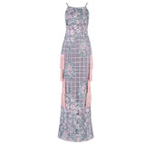 Electric silver tasseled maxi dress
