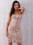 Arwen sequined mini dress in powder pink