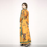 ZORA Jungle Print Retro Maxi Dress