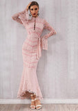 Gortensia mermaid lace maxi dress
