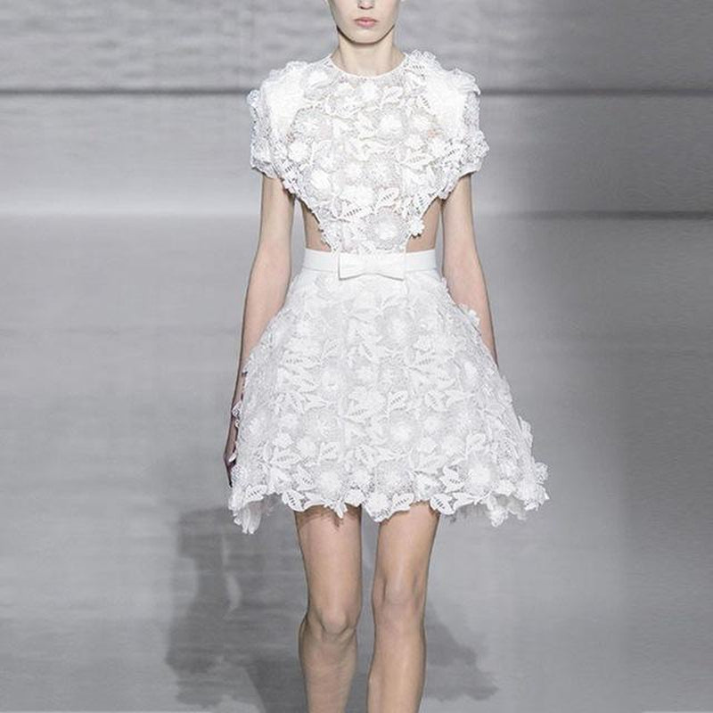 Cloudly cut-out white mini dress