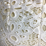 Belleza halter lace midi dress in white