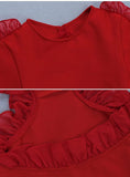 Nana cut-out back red mini dress