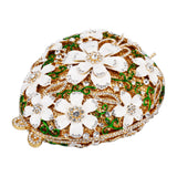 DAISIES egg shape embellished clutch