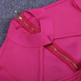 Jordan cut-out long-sleeved bodycon mini dress in hot pink