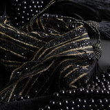 Beads and tassels mini dress