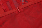 MONA mesh maxi dress in red