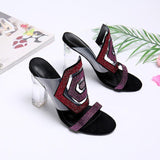 Embellished high-heel sandals