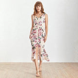 MILLA FLORAL MIDI MERMAID DRESS