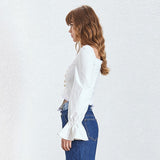 Antoinette asymmetric top beaded with pearls