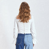 Antoinette asymmetric top beaded with pearls