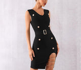 Bodycon hollow-out  mini dress