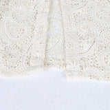 Genovia buttoned lace mini dress in apricot white