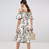 Santana strapped floral midi dress