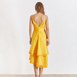 Alicia multi-purpose midi dress in mustard yellow