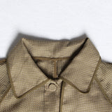 Mesh windbreaker trench in khaki