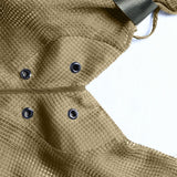 Mesh windbreaker trench in khaki