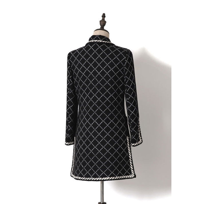 Plaid vintage-styled coat