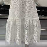 Morandi lantern sleeved lace maxi dress