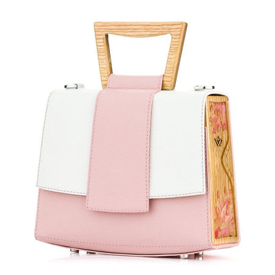 SANDY ROSE/WHITE SAFFIANO - Blackwoodbags