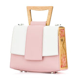 SANDY ROSE/WHITE SAFFIANO - Blackwoodbags