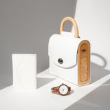 SET AURORA WHITE SAFFIANO - Blackwoodbags