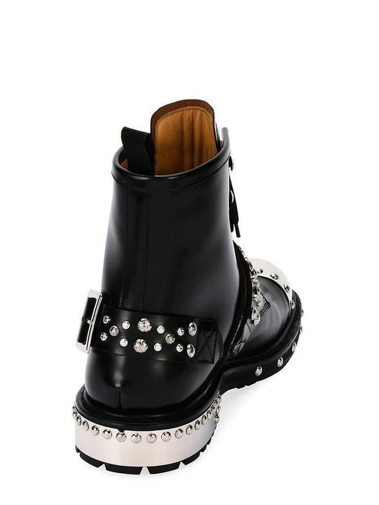 Studded punk ankle-boots