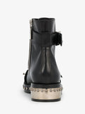 Studded punk ankle-boots