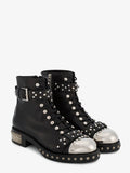 Studded punk ankle-boots