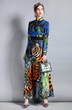 Tiger print maxi dress