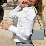 Puffed Sleeve Peplum Blazer in colors
