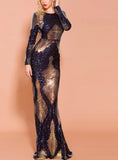 VOLCANA sequinned maxi dress